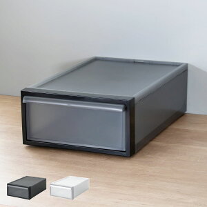 収納ケース 引き出しタイプ クローゼット収納 高さ16.1cm 日本製 ( 収納 衣装ケース 収納ボックス 衣類収納 プラスチック 押入れ収納 スタッキング 積み重ね プラスチック製 衣類ケース クロ