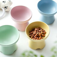 フードボウル 犬 猫 高さがある 陶器 ペット （ 食器 陶器製 エサ皿 餌皿 ペット用 斜め 傾斜 食洗機対応…