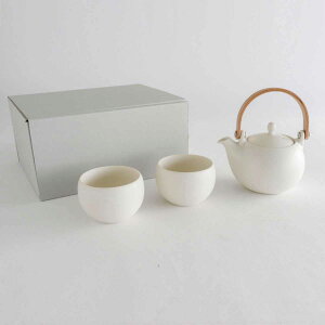 土瓶急須 湯呑み セット 330ml SALIU YUI 結 磁器 ( 急須 湯飲み 湯呑 湯のみ ティーポット 茶こし付き お茶 紅茶 ハーブティー シンプル ティータイム 普段使い おしゃれ ホワイト 白 )【39ショ