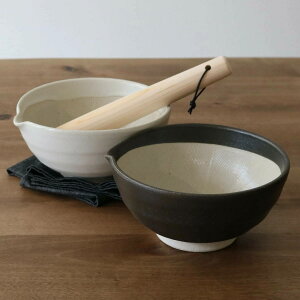 すり鉢 SALIU 片口すり鉢 直径19cm ( 日本製 陶器 美濃焼 すりばち ボウル 鉢 おしゃれ かわいい シンプル とろろ 離乳食 すりごま すり胡麻 ごま 調理 片口 )【39ショップ】