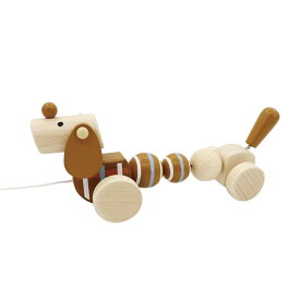 おもちゃ ベビー PULL ALONG PUPPY 1歳 木製 犬 （ 木製おもちゃ 木製玩具 木のおもちゃ 玩具 オモチャ 知育玩具 赤ちゃん 知育 子供 室内 遊び 女の子 男の子 誕生日 プレゼント ギフト インテリア ）【39ショップ】