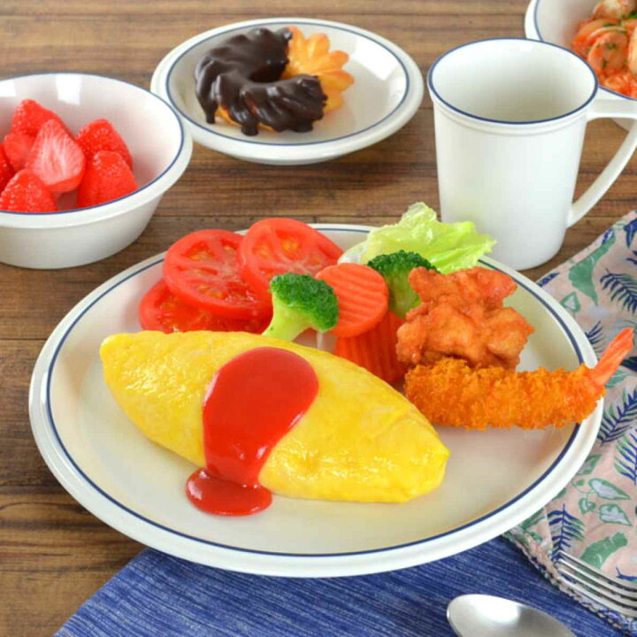 楽天市場】プレート 27cm コンコード ブルーライン 洋食器 陶器 
