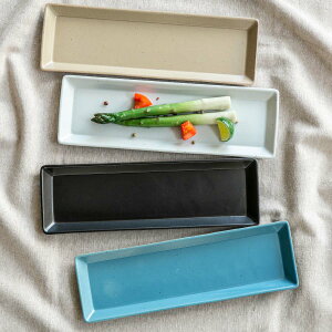プレート 27cm KASANE ワイド 陶器 ( 食洗機対応 皿 長皿 長角 中皿 四角 お皿 盛り皿 刺身 魚 寿司 パン 生春巻 盛り付け 長細い おしゃれ 重ねる スタッキング スクエア 単品 1枚 マット ) 【39