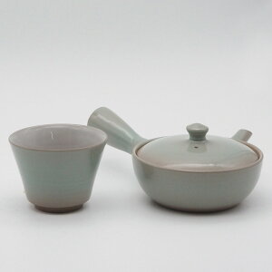 急須 高台碗 セット 一人茶セット ベンリー 陶器 萬古焼 ( 送料無料 きゅうす ティーポット 茶器 湯呑み 湯のみ 湯飲み ポット 底網付き 茶出し お茶 洗いやすい 1人分 おしゃれ ) 【39ショ