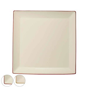 プレート 26cm 大 白渕朱 プラスチック ( 食洗機対応 電子レンジ対応 皿 大皿 盛皿 主菜皿 プラスチック製 日本製 軽い 割れにくい 抗菌加工 取皿 お正月 おもてなし 大皿料理 メイン料理 洋