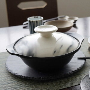 土鍋 6.5号 ガス火専用 Flow 直火軽量土鍋 ( 送料無料 直火専用 ガス火 対応 両手鍋 どなべ 鍋 なべ 卓上鍋 直火対応土鍋 食洗機対応 1人鍋 小鍋 小さい 軽量 軽い ガス火対応土鍋 ご飯 おしゃ