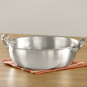 打出揚げ鍋 30cm ガス火専用 中尾アルミ 日本製 6.1L 天ぷら鍋 ( ガス火 両手鍋 揚げ物鍋 てんぷら鍋 アルミ鍋 アルミ製 30センチ 揚物鍋 フライ鍋 調理鍋 なべ 鍋 国産 )【39ショップ】