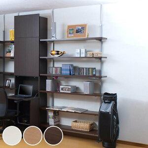 突っ張り 壁面収納ラック 幅120cm 棚板6枚 日本製 ( つっぱり棚 ラック スリム 棚 収納 壁面収納 6段 天井つっぱり 突っ張りウォールラック スチールラック 収納棚 ディスプレイ 本棚 省スペ