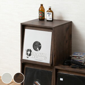 ユニットボックス フラップ扉タイプ 39×39cm 積み重ね ( 収納ボックス 組み合わせ A4対応 棚 ラック BOX フラップ扉 シェルフ 収納 多目的ラック ディスプレイ レコード収納 ホワイトウォッシ