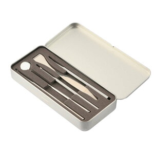 デンタルケアツール ステンレスデンタル 5本入り ( スケーラー 先細 先太 先極細 舌みがき ミラー 鏡 ケース付き セット 器具 自宅用 セルフ クリーニング 歯石取り 歯垢取り ヤニとり 歯垢