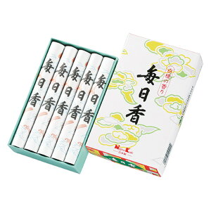 線香 毎日香 中把10入 白檀 約17g×10 ミニ寸 径約18mm×約140mm ( お線香 お彼岸 法事 仏壇 お墓参り ミニサイズ 供養 自宅用 お盆 ご霊前 ご仏前 ) 【39ショップ】