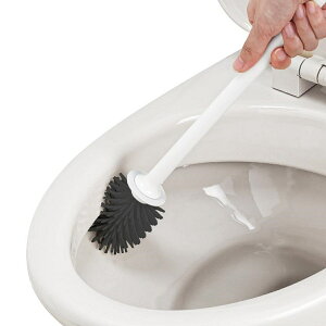 トイレブラシ しなやか 速乾 ケース付き 黒ブラシ ( トイレ掃除 ブラシ 乾きやすい 衛生 抗菌加工 ケース やわらか素材 シンプル トイレ掃除ブラシ 掃除用品 掃除グッズ )【39ショップ】