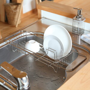 水切りラック Outline シンクバット 幅38.5〜62cm 伸縮 ( 日本製 シンク上 シンク掛け式 ステンレス アウトライン 水切りかご 水切りカゴ シンク水切りバスケット 水切りバスケット シンク内ラ