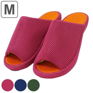 スリッパ 歩行姿勢サポート3DコンフォートM 22.5〜23.5cm ( ルームシューズ ルームスリッパ 室内用 前開き 快適 メッシュ レディース オールシーズン おしゃれ 22.5cm 23cm 23.5cm ) 【39ショップ】