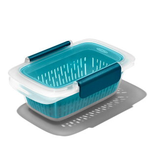 OXO 保存容器 400ml プレップ&ゴー コランダー付き コンテナ ザル付き ( オクソー 密閉 プラスチック 密閉保存容器 密閉容器 冷凍 冷蔵 保存 容器 お弁当箱 パッキン 食洗機対応 電子レンジ対