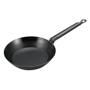 スキレット 22cm ハンドルロングタイプ ファイバーライン キャプテンスタッグ ( CAPTAIN STAG ガス火対応 IH対応 鉄フライパン 鉄製 鉄 フライパン ラウンド型 クッカー アウトドア キャンプ お