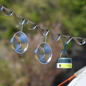 ハンギングロープ カラビナ付ループロープ モンテ キャプテンスタッグ ( CAPTAIN STAG ハンギング ロープ カラビナ ハンギングフック アウトドア キャンプ ハンギングチェーン 210cm フック 吊