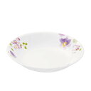 プレート 21.5cm 深皿 コレール CORELLE バイオレットミスト （ 食洗機対応 電子レンジ対応 オーブン対応 耐熱 お皿 深い 白 中皿 取り皿 花柄 ラウンド 丸 軽い 割れにくい 白い食器 丸皿 パスタ カレー 煮込み料理 洋食器 ）【39ショップ】