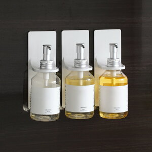 ディスペンサーホルダー 3個セット マグネット 日本製 ( バス収納 お風呂収納 収納 ディスペンサー ホルダー セット 浮かせて収納 浮かせる収納 シャンプーボトル 磁石 コンディショナー