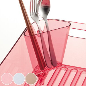 カトラリーポケット アクリア 水切りポケット 日本製 ( カトラリーケース 水回り 水切り 箸立て キッチン ツール 収納 調理小道具 キッチンツールホルダー 立て コンパクト キッチン用品