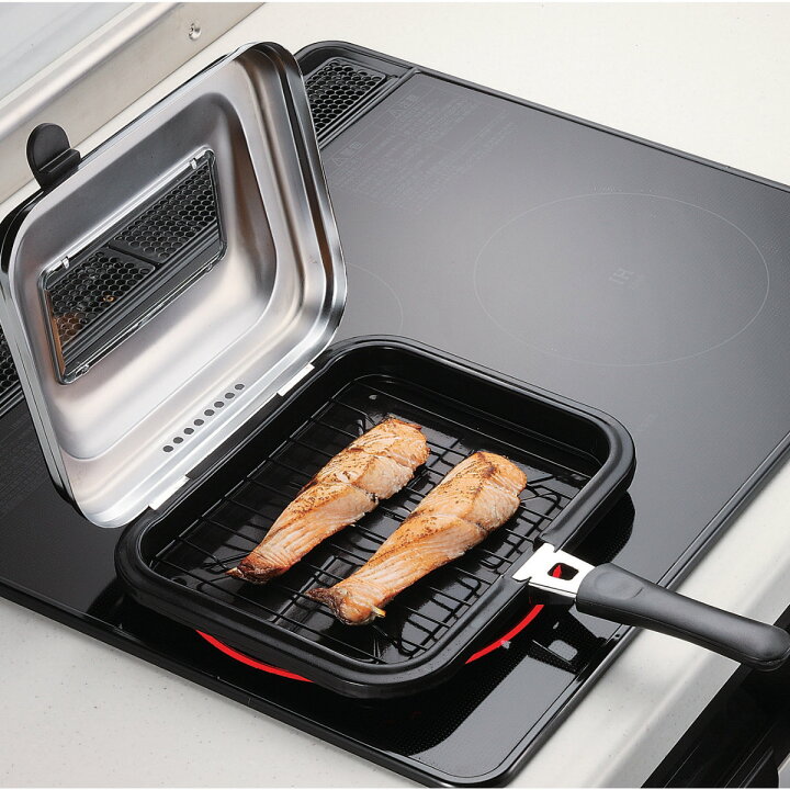 楽天市場】魚焼き器 IH対応 ホットグリル ガラス窓付き ロースター 