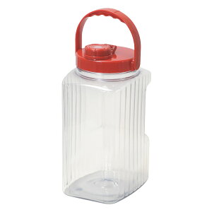 果実酒びん 4L プラスチック 軽くて割れにくい果実酒びん ( 果実酒 びん 瓶 果実酒ビン 果実酒瓶 内蓋 保存容器 持ち手 果実酒ポット プラスチック容器 梅酒 梅干し 漬け物 容器 つけもの容