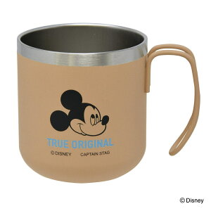 マグカップ 300ml ディズニー ダブルステンレスマグカップ ミッキー オリジナル ( ミッキーマウス アウトドア マグ コップ 保冷 保温 ステンレス製 ステンレス 食器 軽量 軽い 持ち手付き バ
