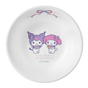 ボウル 13.5cm CORELLE コレールマイメロディ&クロミ 小 ( 強化ガラス 電子レンジ対応 食洗機対応 オーブン対応 皿 お皿 器 軽い 割れにくい おしゃれ かわいい キャラクター サラダボウル ヨ