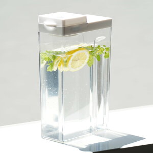 冷水ポット 2.5L ドアポケットにぴったり冷水ポット シームレス栓 ( ピッチャー 冷水筒 日本製 冷蔵庫横 プラスチック ドアポケット 大容量 軽い 割れにくい クリア 麦茶 水 フレーバーウォ
