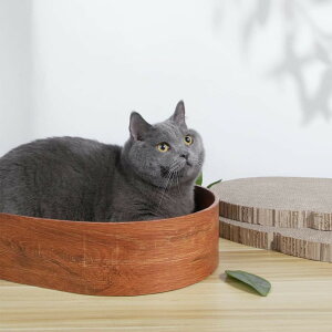 爪とぎ 楕円 3枚セット ( 爪研ぎ つめとぎ 猫用 ハウス ダンボール ストレス解消 遊び おもちゃ かわいい 爪磨き ガリガリ 長持ち 寝床 ねこ 猫用品 ペット用品 おしゃれ )【39ショップ】
