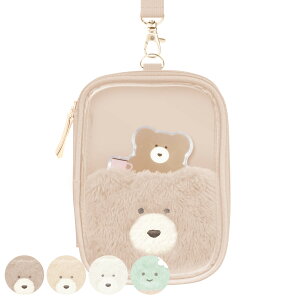 アクスタケース ほっこりモコモカ 推し活 ぬいぐるみ 収納 ポーチ ( ミニポーチ クリアポーチ アクスタ ケース モコモカ くま さぼてん 推し活グッズ クリアケース 小物入れ 持ち運び スト