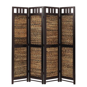 衝立 スクリーン 4連 アジアン家具 Banana Leaf 高さ160cm ( ついたて パーテーション パーティション アジアン バナナリーフ アジアンリゾート リゾート風 南国リゾート風 南国テイスト 間仕切