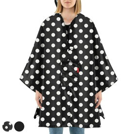 カッパ reisenthel MINI MAXI PONCHO DOTS WHITE ミニマキシ ポンチョ （ 雨具 レインポンチョ レインコート レディース 撥水加工 折り畳み レインウェア 自転車 コンパクト アウトドア ドット おしゃれ ライゼンタール ）【39ショップ】