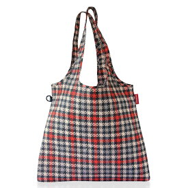 エコバッグ reisenthel MINI MAXI SHOPPER L ISO2 GLCECK RED （ ショッピングバッグ マイバッグ 保冷 保温 折りたたみ コンパクト 大容量 手持ち 手提げ 肩掛け ライゼンタール ）【39ショップ】