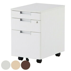 【法人限定】 インサイドワゴン 3段 デスクワゴン キャスター付き オフィス ( 送料無料 サイドワゴン デスク ワゴン キャビネット 収納 デスク下 オフィスワゴン デスクキャビネット 引き