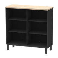 カウンター 木製 オープン収納タイプ オフィス家具 幅100cm （ 法人限定 送料無料 収納 棚 本棚 オープン…