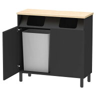 カウンター 木製 ダストボックス収納タイプ オフィス家具 幅100cm （ 法人限定 送料無料 収納 棚 本棚 ダ…