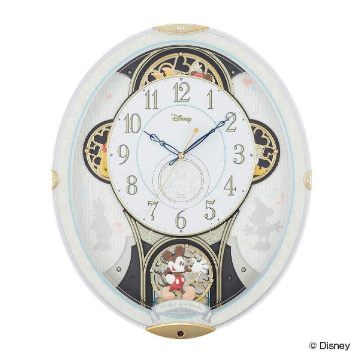 楽天市場 からくり時計 ディズニー ミッキー フレンズm509 4mn509mc03 送料無料 掛け時計 壁掛け時計 アナログ 電波時計 壁掛け インテリア 雑貨 ウォールクロック かけ時計 回転 メロディ クロック 子ども部屋 リビング 39ショップ インテリアパレット