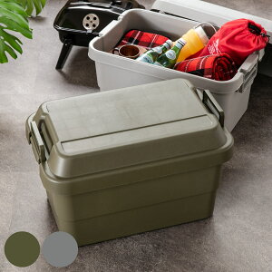 収納ボックス 幅60×奥行39×高さ37cm トランクカーゴ スタンダード 50L TC-50 ( 座れる 収納ケース 収納 ボックス フタ付き ケース 頑丈箱 工具箱 プラスチック アウトドア 持ち手付き 日本製 お