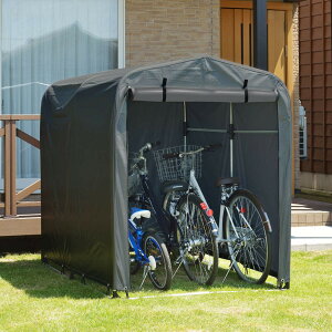 ガレージ 簡易万能ガレージ M PVC 幅130cm ( 法人限定 簡易ガレージ 自転車 ファスナー開閉式 自転車置き 2.5台 簡易物置 自転車ガレージ 屋外収納 駐輪 サイクルポート サンカ )【39ショップ