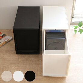 収納ケース ナチュラ クリアモジュール スリムL 幅18.8×奥行35.5×高さ25cm （ 収納 収納ボックス 引き出し プラスチック 仕切り DVD 小物 BOX クリア 白 黒 スタッキング キッチン ランドリー ）【39ショップ】