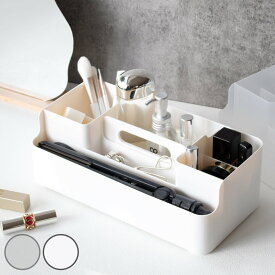 小物収納 ナチュラ ツールピット L ハンドル付き （ 収納ケース 収納ボックス 取っ手付き 積み重ね 仕切り 小物入れ 卓上収納 持ち運び 小物ケース 収納 ケース ボックス 薬箱 工具 文房具 プラスチック おしゃれ 化粧品 日本製 ）【39ショップ】