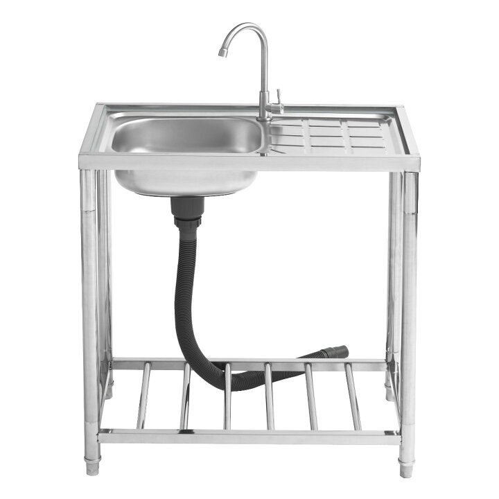 楽天市場】流し台 幅79.5×奥行45×高さ80cm 蛇口付き ステンレス おそと  