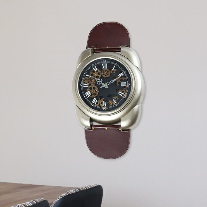 楽天市場 掛け時計 ギアクロック Gear Clock 幅45cm 腕時計デザイン 送料無料 壁掛け時計 時計 インテリア 歯車 ギア メカ 存在感 大きめ 見やすい オシャレ 壁掛時計 掛時計 とけい 39ショップ インテリアパレット