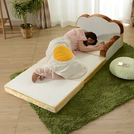 ソファーベッド 食パン型 ソファ 幅80cm （ 食パン型ソファ 食パンソファ 2WAY ソファー 日本製 パンソファ パン型 パン 食パン 低反発 ソファベッド 折りたたみ式 簡易ベッド ）【39ショップ】