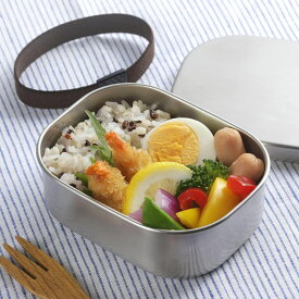 ランチボックス 400ml TSUBAME ステンレス 弁当箱 S 日本製 （ お弁当箱 女子 男子 大人 子供 1段 一段 ステンレス製 パッキン付き 弁当 お弁当 ベルト付き ランチベルト 1段弁当 ）【39ショップ】