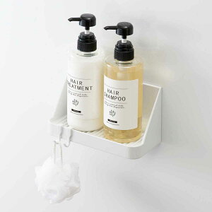 収納 お風呂 マグネット 2WAYバスラック Sサイズ ( 送料無料 バスラック お風呂収納 棚 ラック シェルフ S バスグッズ フック付 タオルバー 浴室 壁掛け 壁面 シンプル ホワイト ) 【39ショッ