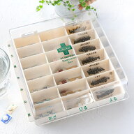 薬 カレンダー 1週間 ライフ・エイド くすり整理ボックス 1日3回分 （ 薬ケース 薬箱 薬収納 ピルケース …