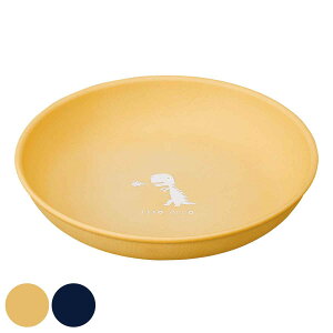 プレート 22.5cm isso eco きょうりゅう プラスチック ( 食洗機対応 電子レンジ対応 日本製 皿 お皿 取り皿 中皿 丸 子ども用食器 プラスチック製 軽い 割れにくい アウトドア 持ち運び 子ども