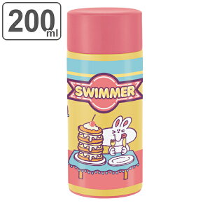 水筒 ミニ マグ 200ml ステンレス コンパクト SWIMMER パンケーキ （ 保温 保冷 直飲み マグボトル ミニボトル 軽量 直のみ すいとう ボトル ステンレスボトル ダブル飲み口 広口 軽い ）【39ショ